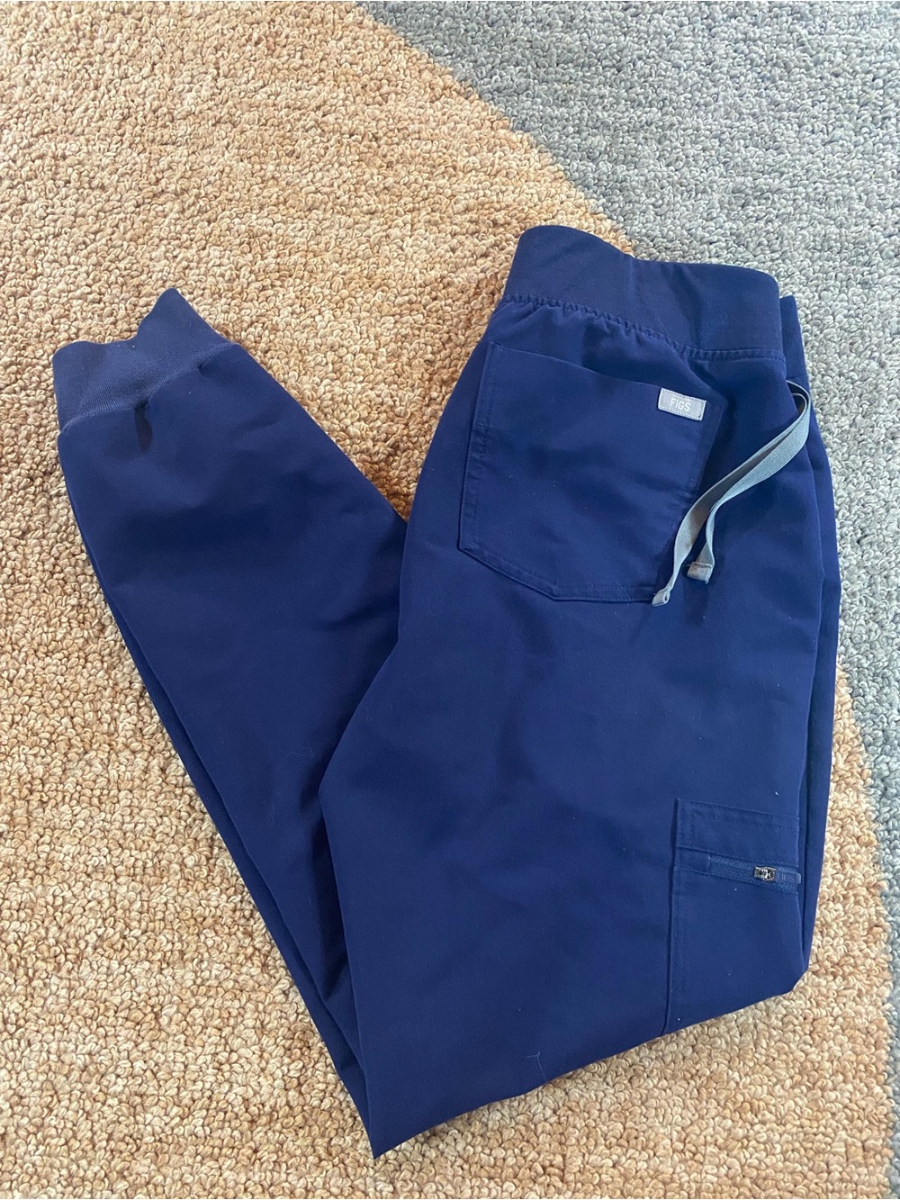 FIgs Navy Blue Zamora Scrub Jogger Small Bottom Pants Professional Medical - Picture 3 of 5